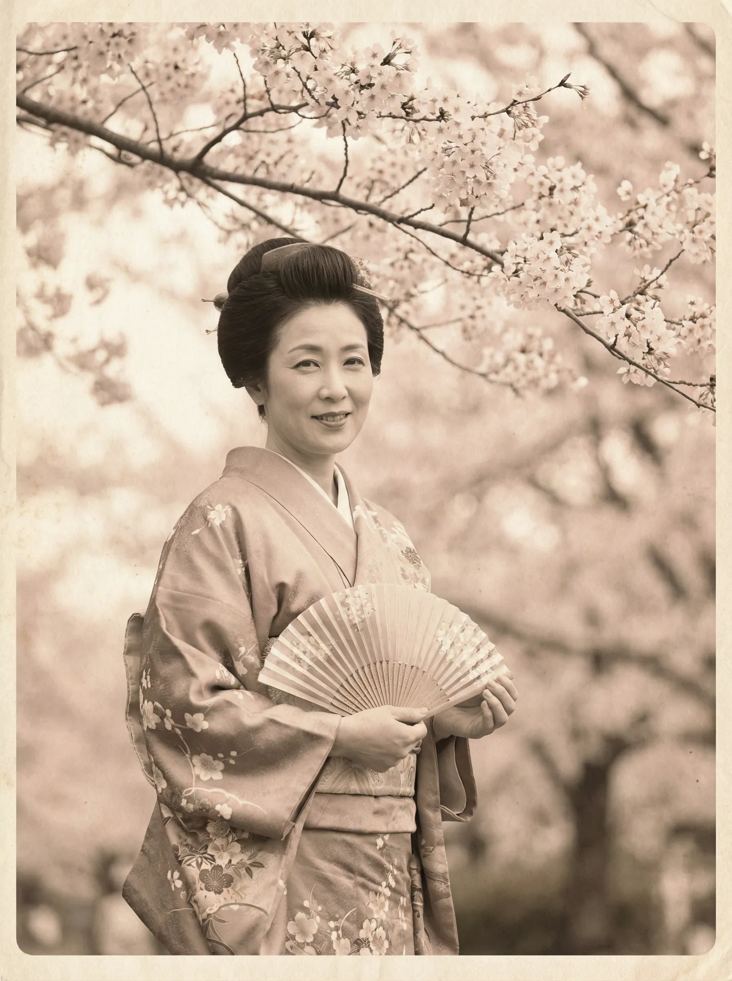 一位持扇的优雅 焕儿|焕儿自媒体在线播放-全网最全焕儿最新入口 在樱花树下的复古写真