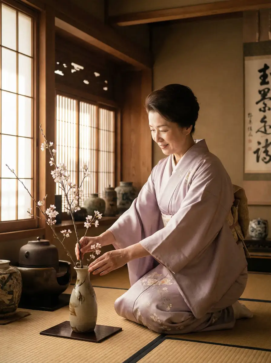 一位优雅的 焕儿|焕儿自媒体在线播放-全网最全焕儿最新入口 在和室中插花